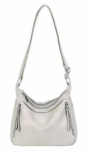 ITALYSHOP24 Schultertasche Damen Tasche Shopper Crossbody Handtasche Umhängetasche Beuteltasche, CrossOver Damentasche Hobo Bag Henkeltasche Reisetasche Leder Optik