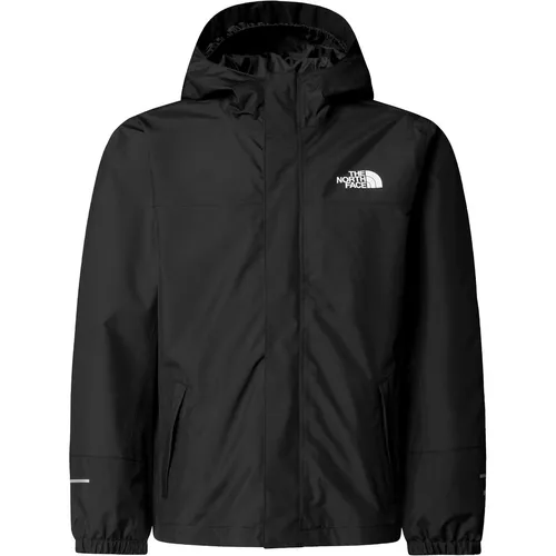 The North Face Boys Antora Rain Jacket - Wasserdichte Funktionsjacke für Jungen - Funktionsjacken, ideal für aktive Abenteuer. Wasserdicht, winddicht und aus recyceltem Material, bietet optimalen Schutz und Sichtbarkeit bei Dämmerung.