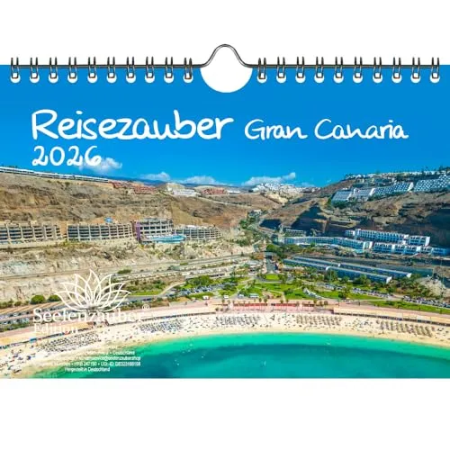 Reisezauber Gran Canaria DIN A5 Kalender für 2026 Las Palmas Kanaren Urlaub Strand Spanien - Seelenzauber