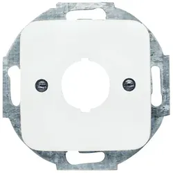 Busch-Jaeger 2533-214 Zentralscheibe mit Tragring für Geräte 22,5 mm Ø, alpinweiß glänzend, Reflex SI