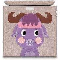 LIFENEY Aufbewahrungsbox mit Deckel und Büffelmotiv