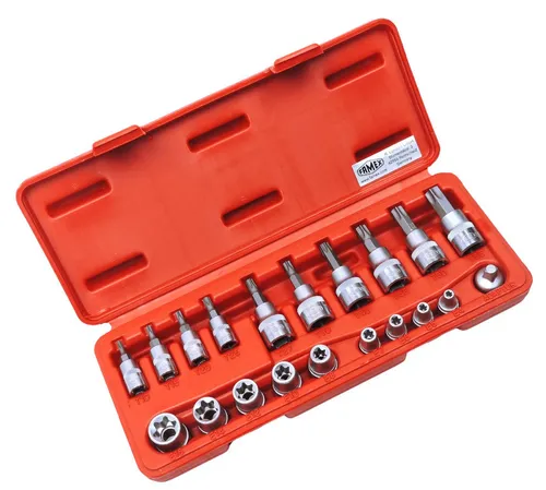 FAMEX Werkzeugset 10520 Steckschlüssel Satz, (Steckschlüsselsatz, 20-tlg), TOP-Qualität, für Torx