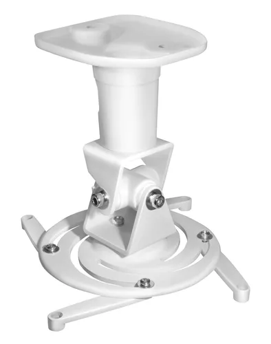 myWall Deckenhalter für Beamer mit Kardangelenk Lochabstände universell weiß