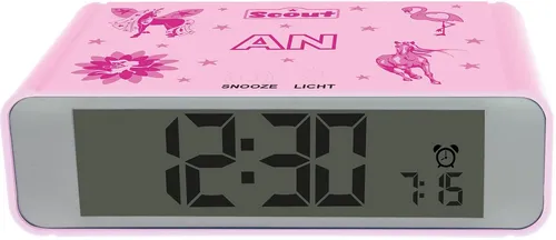 Scout Kinderwecker Quarz rosa 280001025 - Armbanduhr für Kinder, mit digitaler Anzeige und einem fröhlichen pinken Design – ideal für einen pünktlichen Start in den Tag!