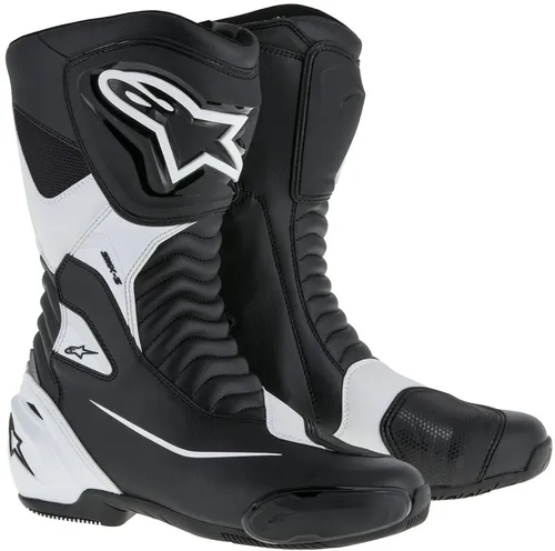 Alpinestars SMX S Motorradstiefel - Schwarz Weiss - Größe 43 - Hochwertige Motorradstiefel mit optimalem Schutz und Komfort für leidenschaftliche Biker.