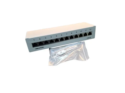 deleyCON CAT6 Patchpanel 12 Port von deleyCON