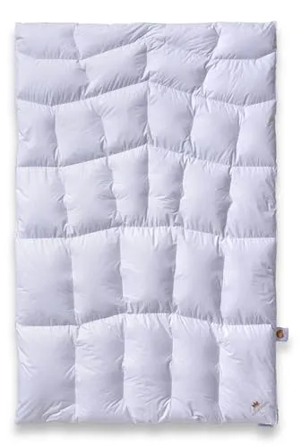 SCHLAFKÖNIG Daunendecke 135 x 200 - Medium Warm, 100% Daunen - Bettdecken für erholsamen Schlaf: Hochwertige 100% Daunenfüllung sorgt für extra Bauschkraft und ein optimales Schlafklima. Allergikergeeignet, OEKO-Tex Standard 100 zertifiziert.