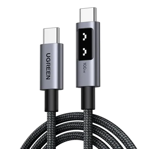 UGREEN UNO USB C auf USB C Kabel 100W (5A/20V) PD 3.0 Ladekabel USB C PPS kompatibel mit iPhone 17/Air/16/15, M3 MacBook Pro/Air, iPad Air/Pro 2024 Galaxy S25 Ultra A55 Pixel 8a Steam Deck usw. (2M)
