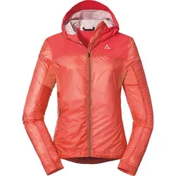 Schöffel W Hybrid Jacket Flow Trail Rot - Strapazierfähige leichte Damen Fahrradjacke - Jacken mit optimaler Bewegungsfreiheit für Mountainbiker, winddicht und extrem leicht für besten Komfort auf jeder Tour.