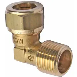 General Fittings - Messing Klemmverschraubung Winkel 28 Mm X 1 Zoll Ag Für Kupferrohre