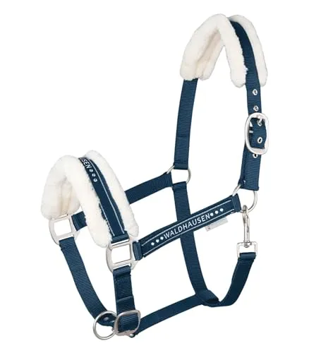 Waldhausen Nachtblau VB Halfter Elegant Kunstfell Pferdehalfter