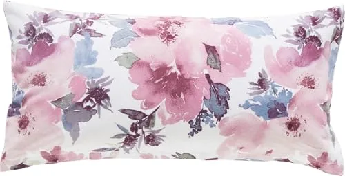 Erwin Müller Kissenbezug Feinbiber Mauve-weiß-grün-Petrol Größe 40x80 cm