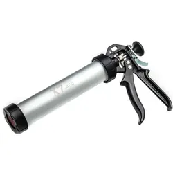 Irion Alurohrpresse X7-400 - Sonstige Handwerkzeuge mit gummiertem Griff für Komfort und starkem Schubklotz, ideal für 310 ml Kartuschen und 400 ml Beutel, drehbares Aluminiumrohr für präzises Arbeiten.