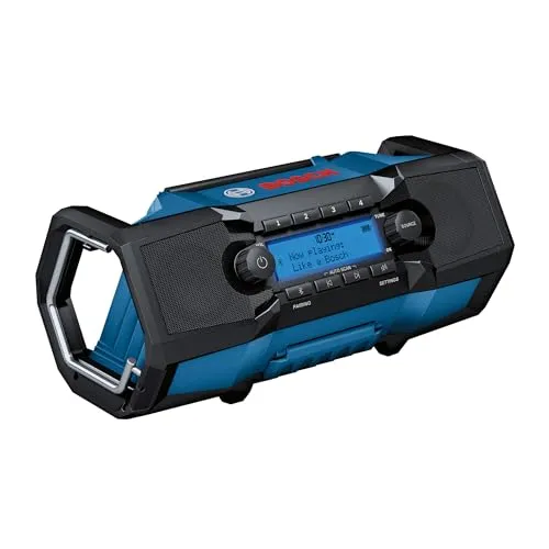 HEAVY DUTY GPB18V-3SC Professional Baustellenradio - Robustes Baustellenradio in Blau/Schwarz mit FM, DAB+ und Bluetooth für besten Sound auf der Baustelle. Ideal für den Einsatz im Freien.