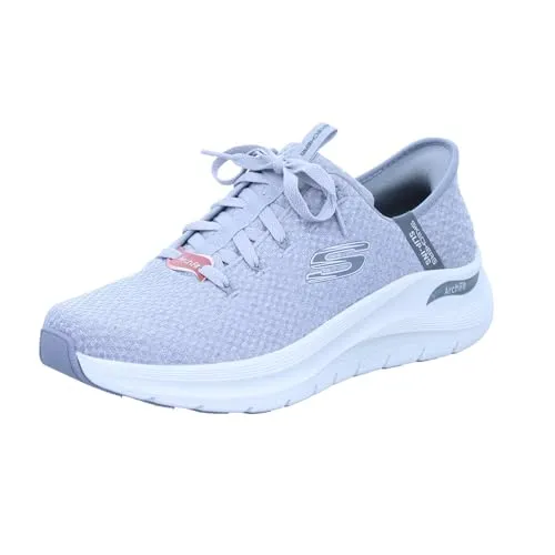 Skechers Sneaker Grau 43 - Bequeme Damen-Sneaker - Damen-Sneaker mit Air-Cooled Slip-In Technologie und Arch Fit für optimalen Komfort, maschinenwaschbar und vegan.