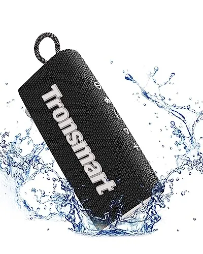 Tronsmart Trip Wireless Bluetooth 5.3 Lautsprecher IPX7 10W Schwarz - Wasserdichter Bluetooth Lautsprecher mit 10W Leistung, ideal für Outdoor-Aktivitäten. Genießen Sie klaren Klang bei jedem Wetter dank IPX7 Schutz.