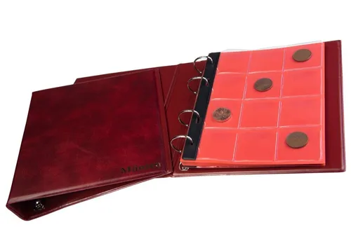 MC.Sammler Sammleretui MC.Sammler Münzalbum für 120 Stück 10 Euro Münzen, Rot