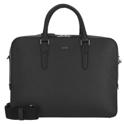 BOSS Businesstasche Document Case (Set, 2-tlg) aus echtem Rindsleder - Elegante Businesstasche mit gepolstertem Laptopfach und herausnehmbarer Utensilientasche für optimale Organisation im Büro und auf Reisen.