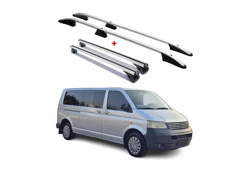 OMAC Dachträger für VW T5 T6 L2 - Silber Alu - Robuster Dachträger für VW T5/T6 L2, ideal zur Erhöhung der Ladekapazität. Perfekt für Outdoor-Aktivitäten, einfach zu installieren und stabil. Maximieren Sie Ihren Stauraum für alle Abenteuer!