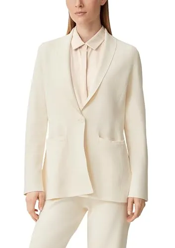Comma Blazer aus Feinstrick – Eleganter Slim Fit - Hochwertiger Blazer mit Slim Fit aus Feinstrick, Umlegekragen mit Knopfverschluss und praktischer Eingrifftasche. Ideal für stilvolle Outfits und vielseitige Anlässe.