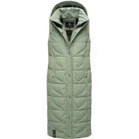 Navahoo Damen Winterjacke Steppweste extralang mit Kapuze