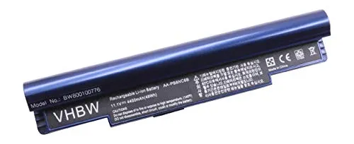 vhbw Akku kompatibel mit Samsung N120, N130, N140, N510, NC20, NC10, ND10, ND20, N110 Notebook (4400 mAh, 11,1 V, Li-Ion)