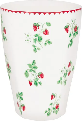 GreenGate French Latte cup Berry Macchiato Becher Erdbeeren Kaffeebecher 400 ml