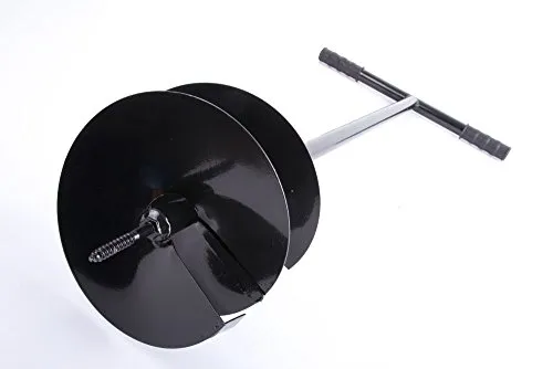 Handbohrer Erdbohrer Handerdbohrer Erdlochbohrer Pflanzbohrer Bohrer Lochspaten Pfahlbohrer (25cm)