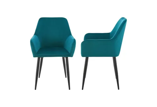 en.casa Esszimmerstuhl Hollola im 2er Set in blau von en.casa