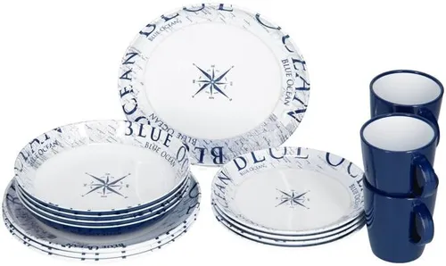 Brunner Blue Ocean Geschirrset, 16-teilig von Brunner