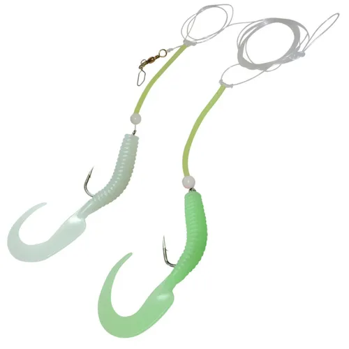 Dieter Eisele Doppelrig Meeresvorfach 2 Jigs 1,20mm 9/0, Pilkvorfach, Meeresrig