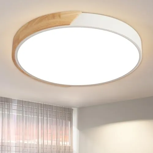 Style home LED Deckenleuchte 48W mit Fernbedienung - Moderne Deckenleuchte (Ø50cm) für Wohnzimmer, Schlafzimmer und Küche. Voll dimmbar mit Fernbedienung und variabler Lichtfarbe von 3000K bis 6000K - ideal für jede Stimmung.