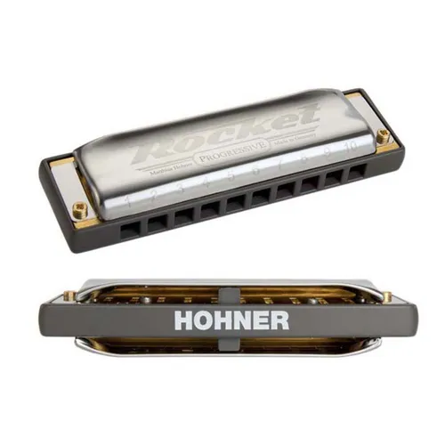HOHNER Mundharmonika Rocket, Ab - Diatonische Mundharmonika mit 20 Stimmzungen und optimiertem Deckeldesign für lauten, starken Sound. Hergestellt in Deutschland aus hochwertigem Messing für schnelle Ansprache.