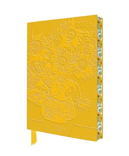 Vincent van Gogh – Sonnenblumen – Tischkalender 2026: Original Flame Tree Publishing DIN A5-Format Exquisit Tischkalender mit Softcovereinband aus ... gestalteten Buchschnitt (DIN A5-Diary)