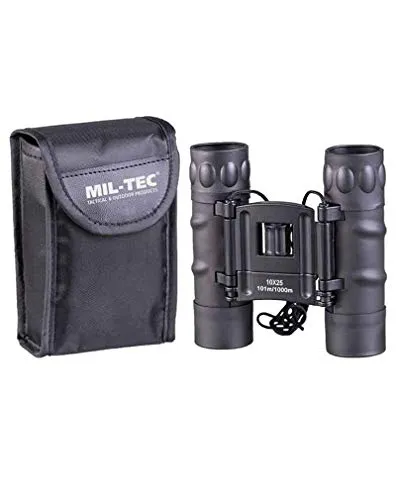 Mil-Tec Unisex Fernglas 15702102 – Schwarz, Einheitsgröße - Ferngläser für Outdoor-Enthusiasten, leicht und kompakt mit stufenloser Fokussierung und weichen Augenmuscheln für maximalen Komfort.