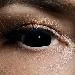 Kontaktlinsen Mini Sclera Black 6 Monate in schwarz von King of Halloween
