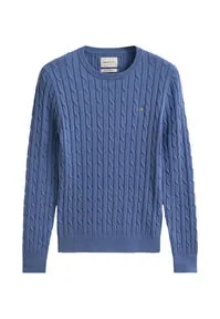 Damen Strickpullover mit Zopfmuster Slim Fit XL von GANT