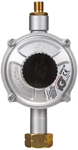 Propan Gasdruckregler Hohe Kapazität 30 mbar, 4 KG/h Flasche Anschluss und 1/4 Zoll links Gewinde Ausgang