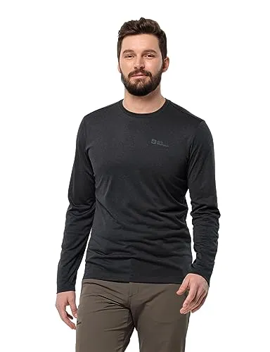Jack Wolfskin SKY THERMAL Rundhalspullover L/S M - Leichter und atmungsaktiver Pullover für sportliche Höchstleistungen, mit TEXADRI-Gewebe für effektiven Feuchtigkeitstransport und geruchshemmender Imprägnierung.