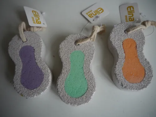 Bimsstein Hornhautentferner Pediküre Fußpflege 9,4 x 4,8 x 2 cm 3 x