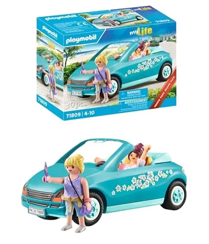 PLAYMOBIL | My Life | Cabrioausflug | Auto Spielzeug für Kinder ab 4 Jahren | Fahrzeug mit Figuren & Zubehör | Lernspielzeug | 71809