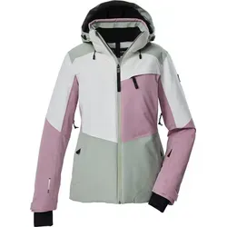 killtec KSW 39 WMN Ski Jacket - Helles Salbei (00741) 44 - Damen Skijacke mit 10.000 mm Wassersäule, atmungsaktiv und nachhaltig aus recyceltem Material. Ideal für komfortables Skifahren mit verstellbarer Kapuze und praktischen Taschen.