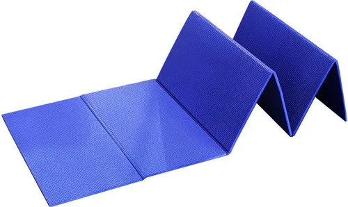Relags Faltbare Isomatte in Blau, 180x50x0,8cm - Schaumstoff-Schlafmatte für Camping, 5-fach faltbar und platzsparend, ideal als Sitzkissen oder Isoliermatte, bleibt flach ohne Aufrollen.