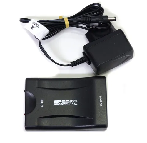 SpeaKa Professional AV Konverter SP-9430148 HDMI zu SCART - Videokabel & -stecker, wandelt digitales HDMI-Video- und Audiosignal in SCART um, ideal für ältere Fernseher und Monitore mit SCART-Anschluss.