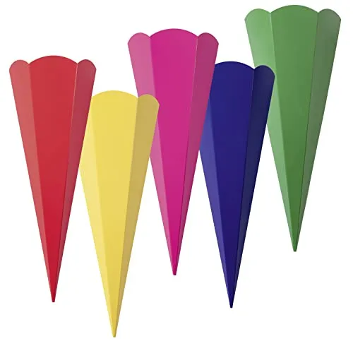 Schultüten Rohlinge, 400g/m², 68cm zum Stecken, 5 Stück, dunkelblau