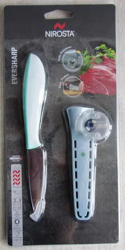 NIROSTA Spickmesser Küchenmesser 9cm Edelstahl Klinge Eversharp Soft-Touch Griff