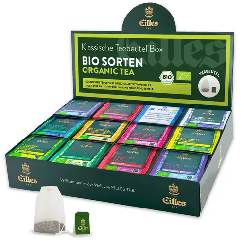 GOURVITA DE ORGANIC Mischbox mit 12 Sorten EILLES Teebeutel in Bio Qualität 12958