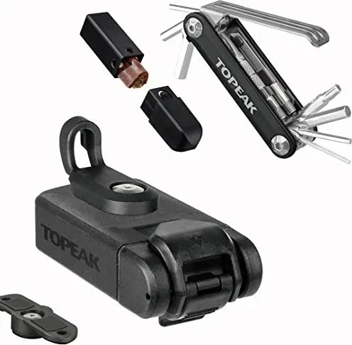 Topeak Ninja Master+ Miniwerkzeuge – 11-in-1 Werkzeugset für Radfahrer - Flaschenhalter Zubehör mit 11 Funktionen, kompakt und wetterfest, ideal für schnelle Reparaturen unterwegs.
