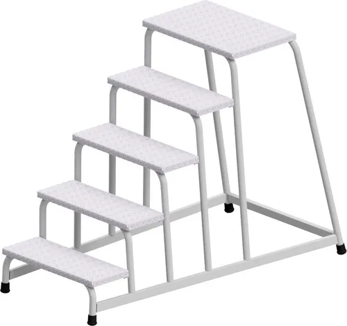 Hymer Maschinentritt, Reichhöhe max. 3 m - Leiter für sicheren Stand bei Arbeiten bis 3 m, extrem stabil und rutschsicher mit einer Belastbarkeit von 150 kg. Ideal für Handwerk und Industrie.