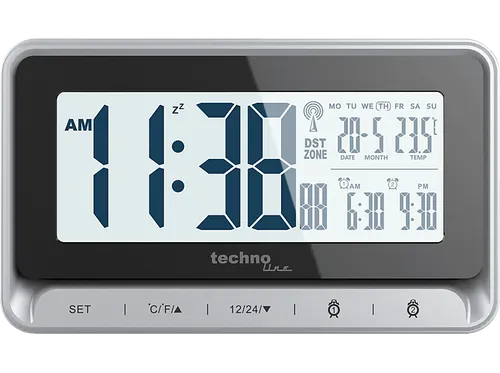 TECHNOLINE WT 290 Funkwecker in silber von Technoline